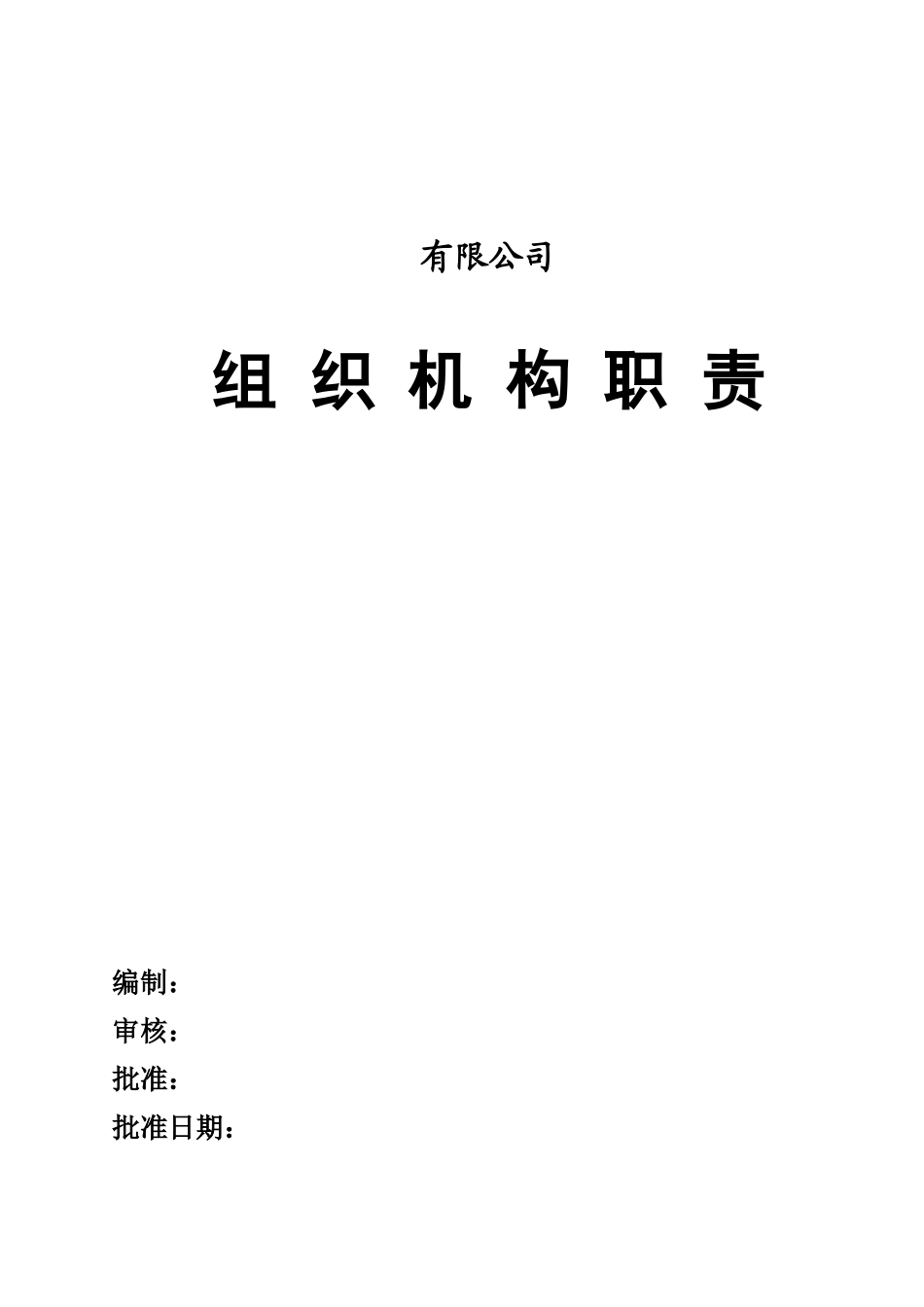 某公司组织机构职责概述_第1页