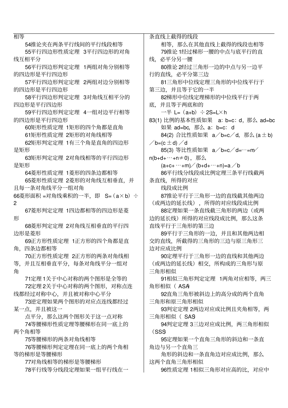 初中数学必考146个知识点(精心排版,适合打印)_第2页