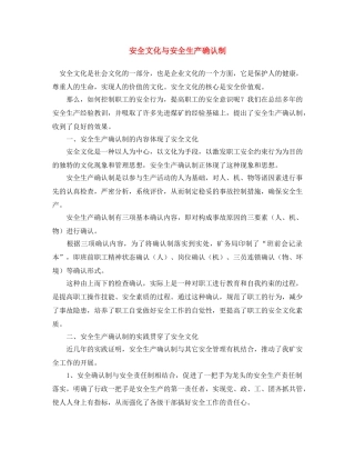 《安全文化》之安全文化与安全生产确认制 