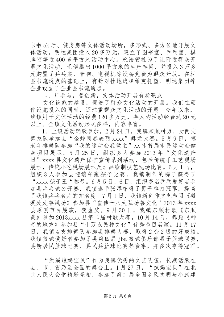 基层文化建设工作总结_第2页