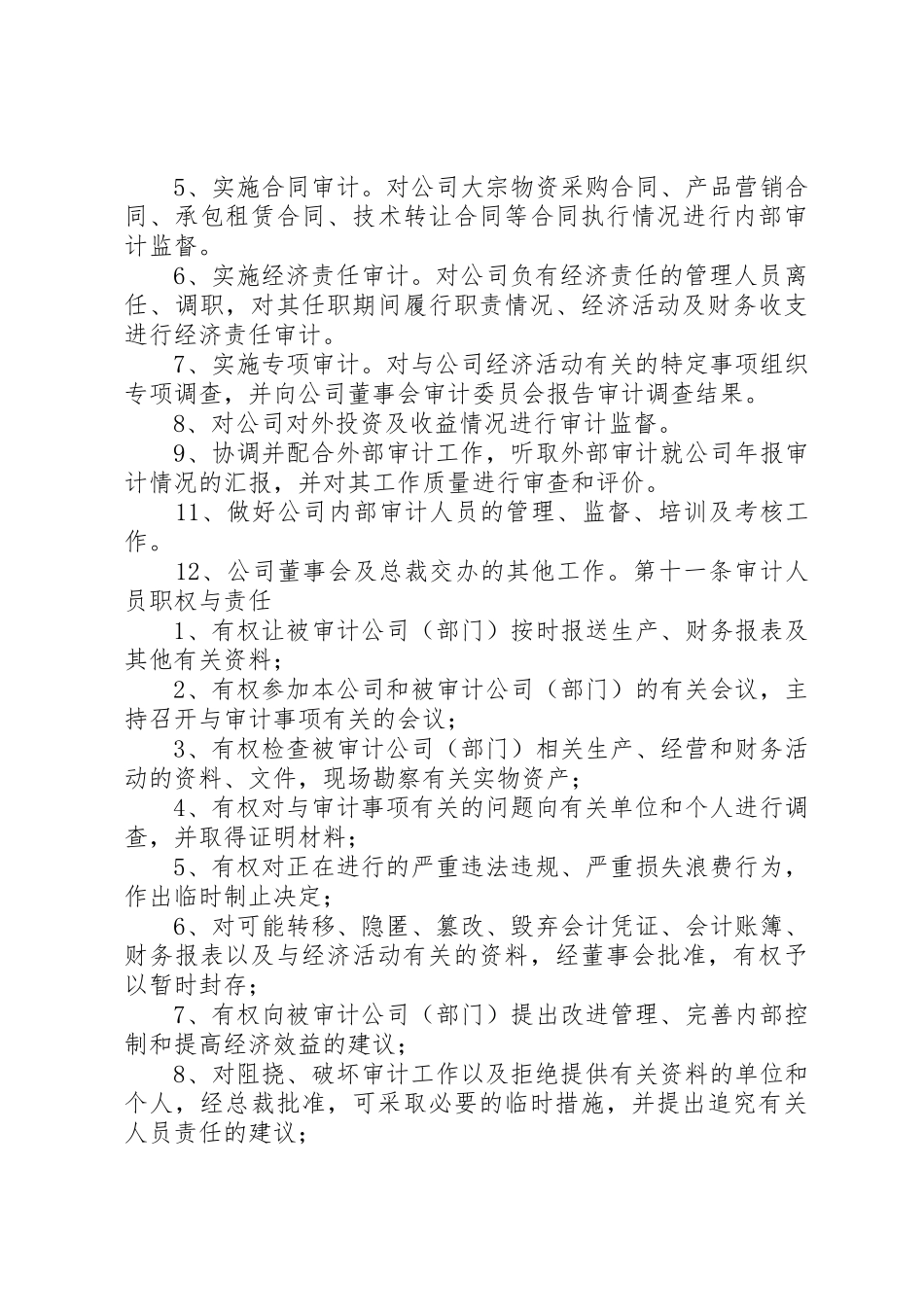 内部审计管理规章制度 _第3页