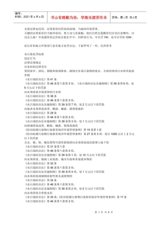 环境污染与处罚条款