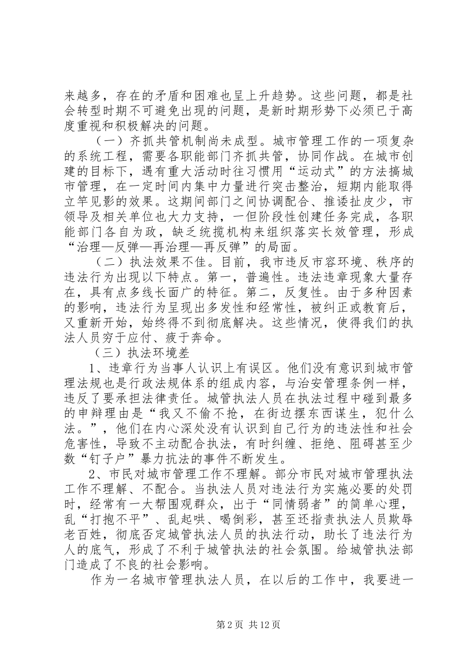 城管执法工作总结_第2页