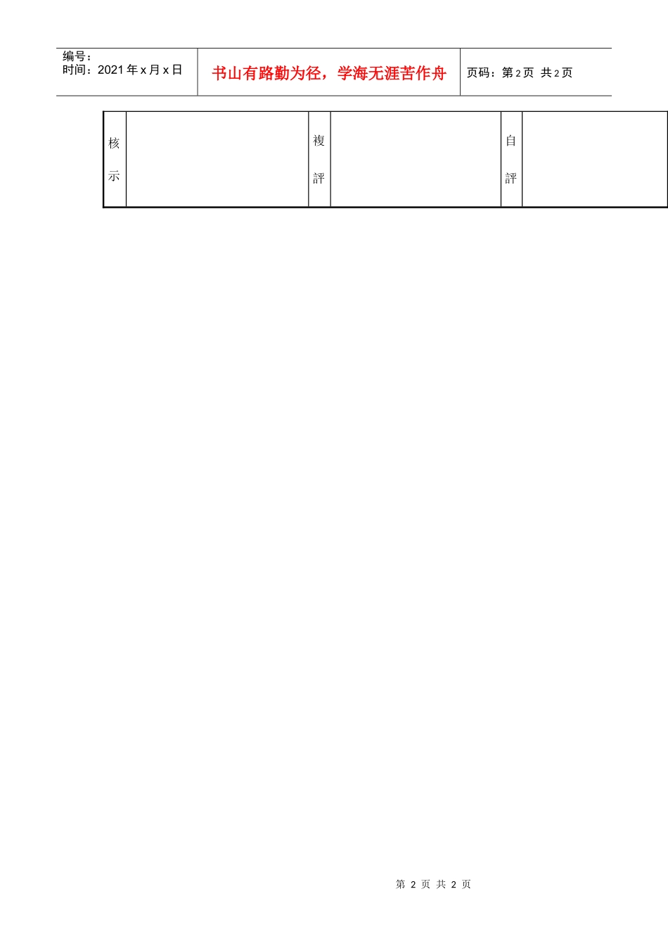 管表S試06人員考核表(五)(助理、辦公室職員適用)_第2页