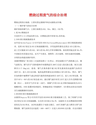 《安全环境-环保技术》之燃烧过程废气的综合治理 