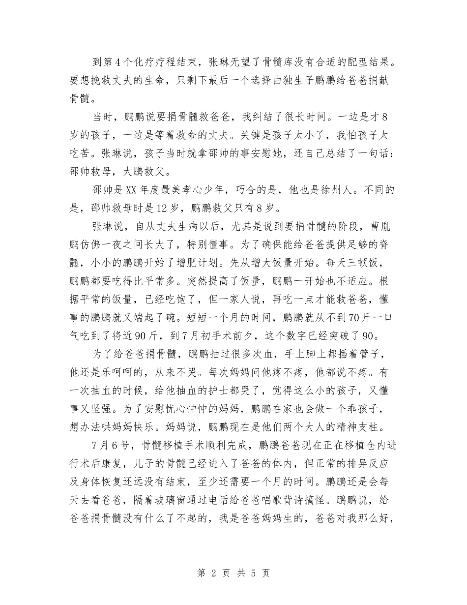 2024年度寻找最美孝心少年曹胤鹏事迹材料与2024年度导游个人总结汇编_第2页