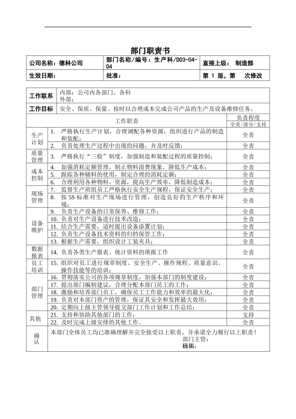 部门职责_生产科_第1页