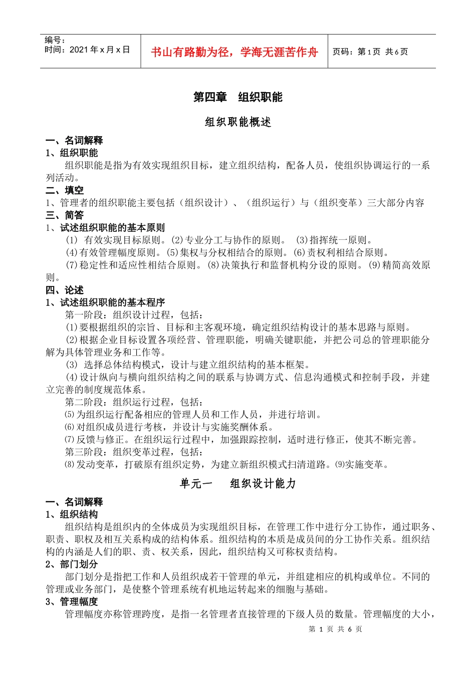 第四章 组织职能_第1页