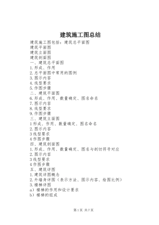 建筑施工图总结