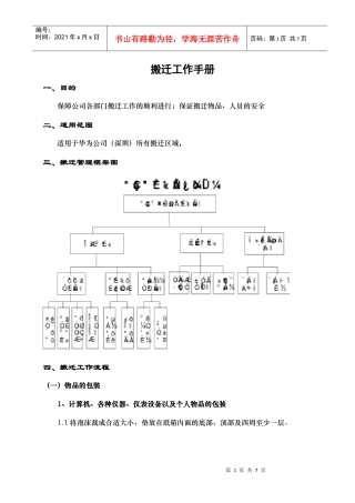 搬迁工作手册