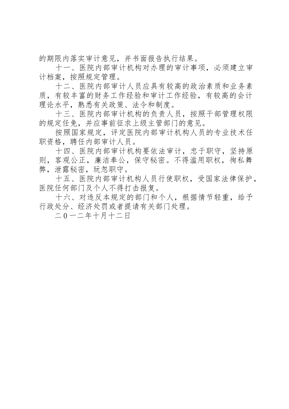 医院内部审计规章制度细则_第3页