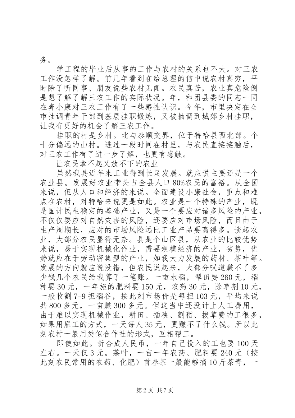 关于挂职工作总结精选范文两篇_第2页
