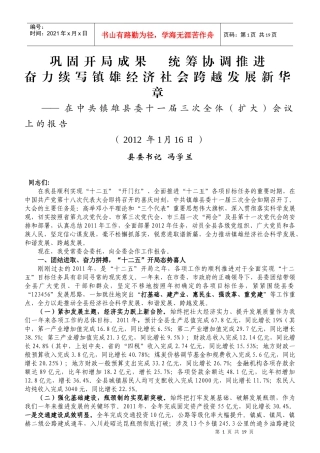 扩大会议报告