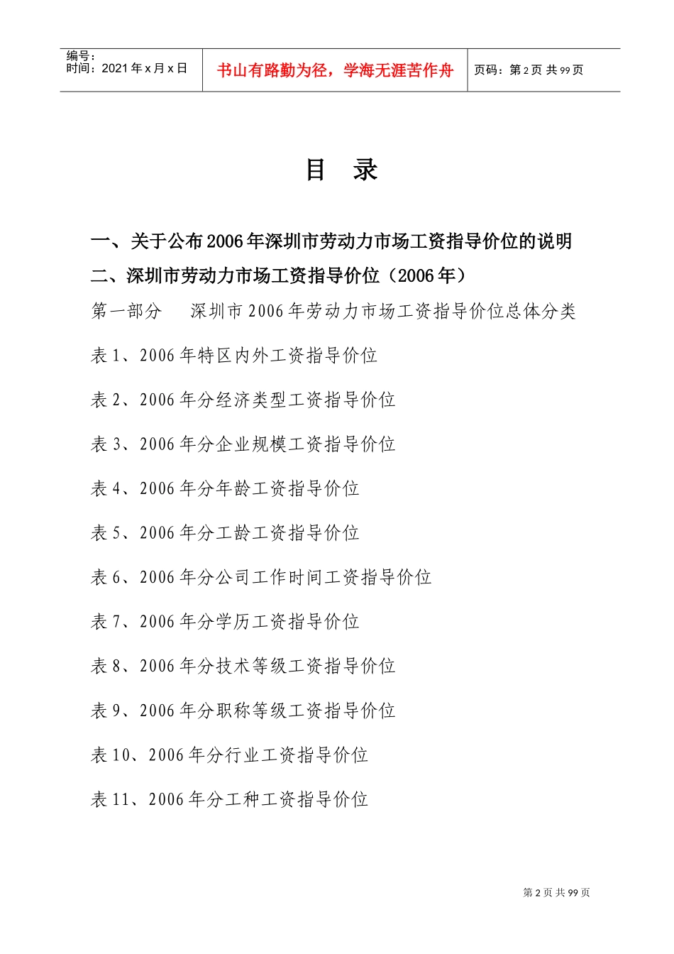 深圳某某年度劳动力市场工资指导价位说明_第2页