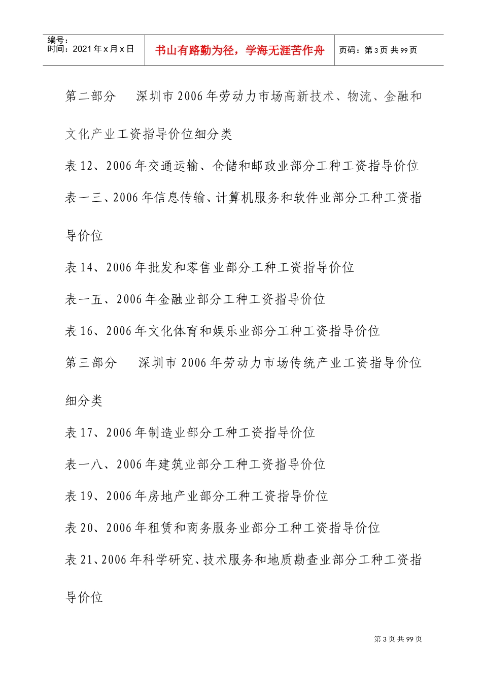 深圳某某年度劳动力市场工资指导价位说明_第3页