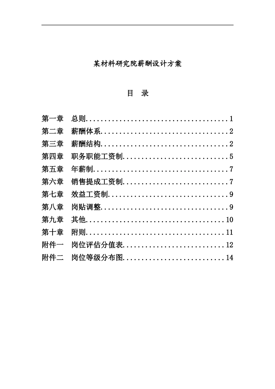某材料研究院薪酬设计方案_第1页