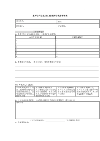 绩效考评表（DOC 18页）