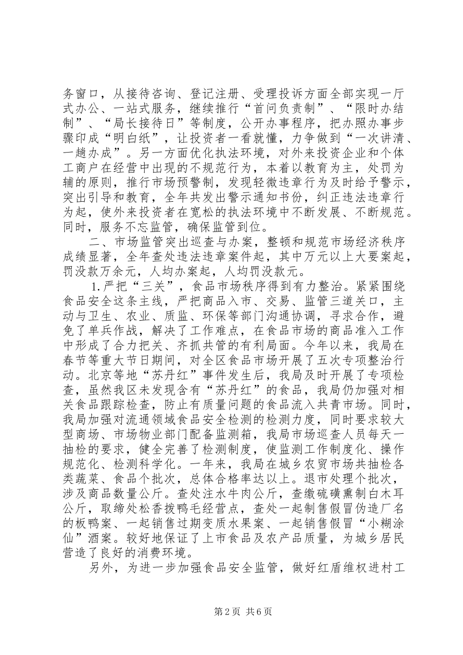 工商局××年度工作总结_第2页