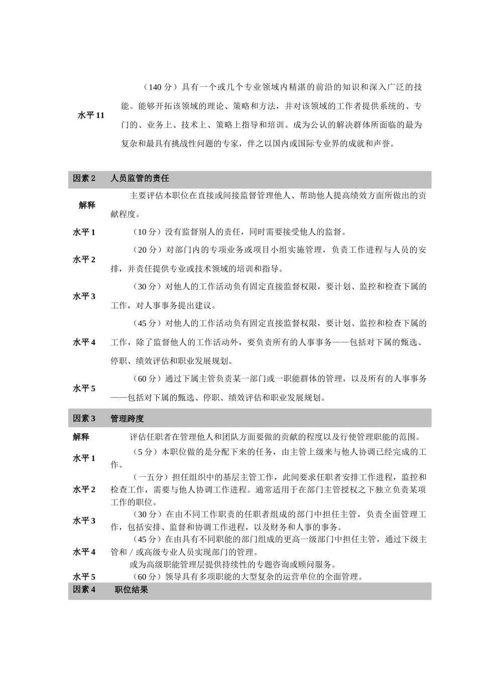 职位评估因素表_第3页