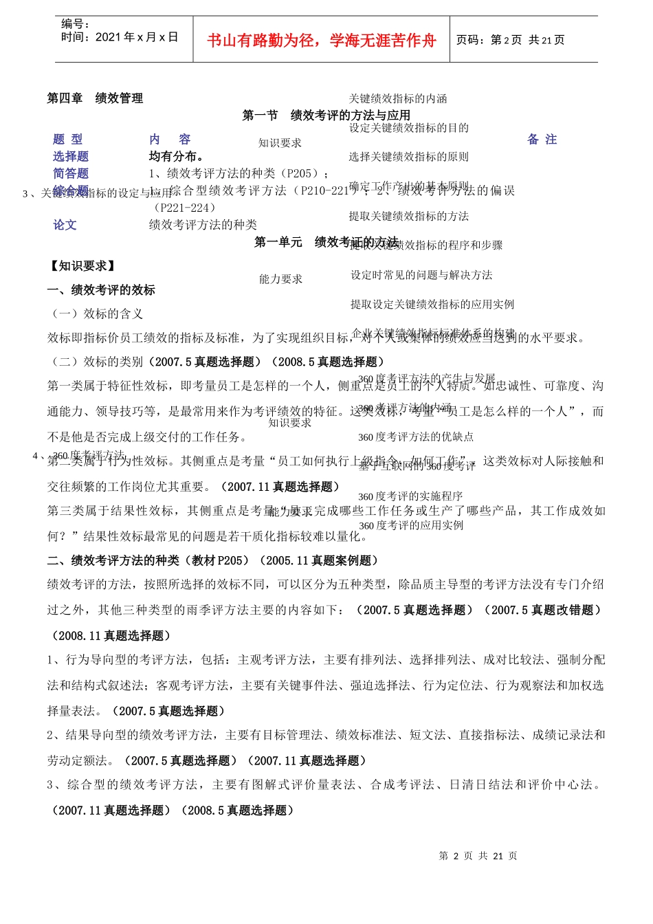 绩效考评的方法与绩效考评指标_第2页