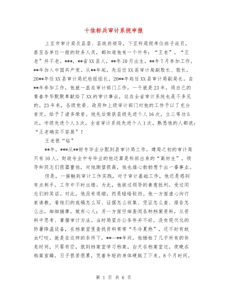 十佳标兵审计系统申报