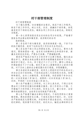 村干部管理规章制度 (19)