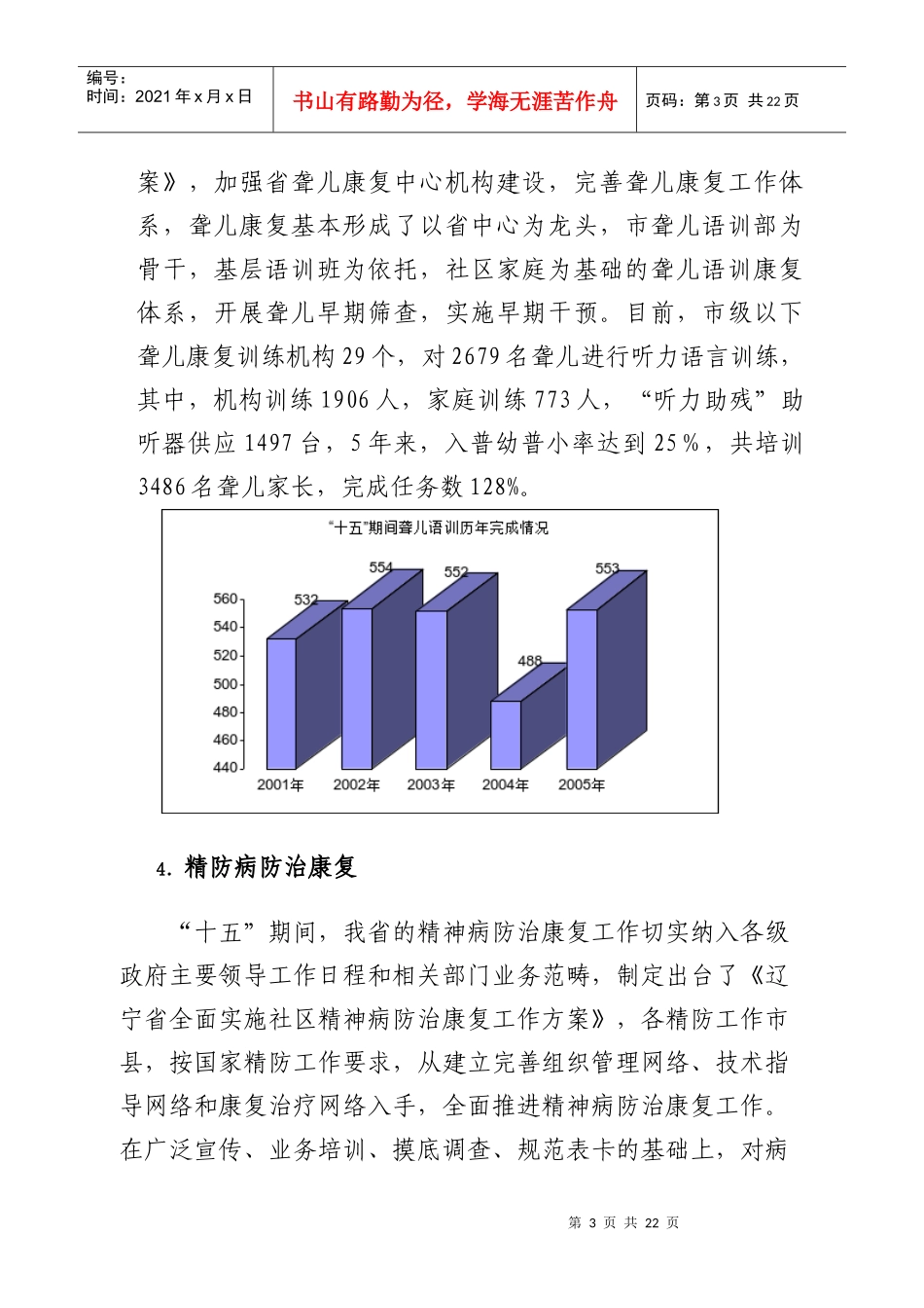 辽宁省残疾人事业“十五”统计报告_第3页