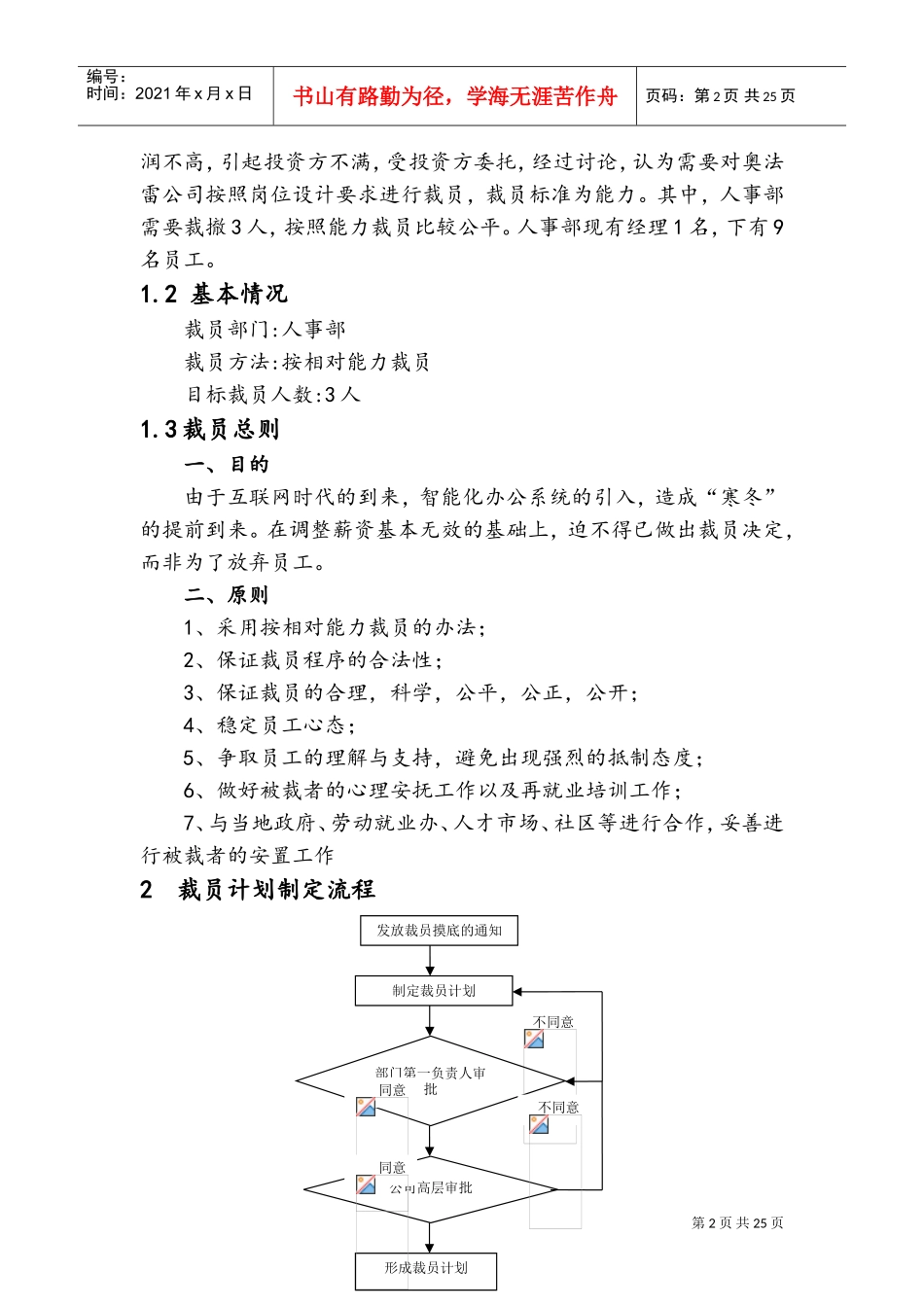 某某公司人事部裁员方案_第2页