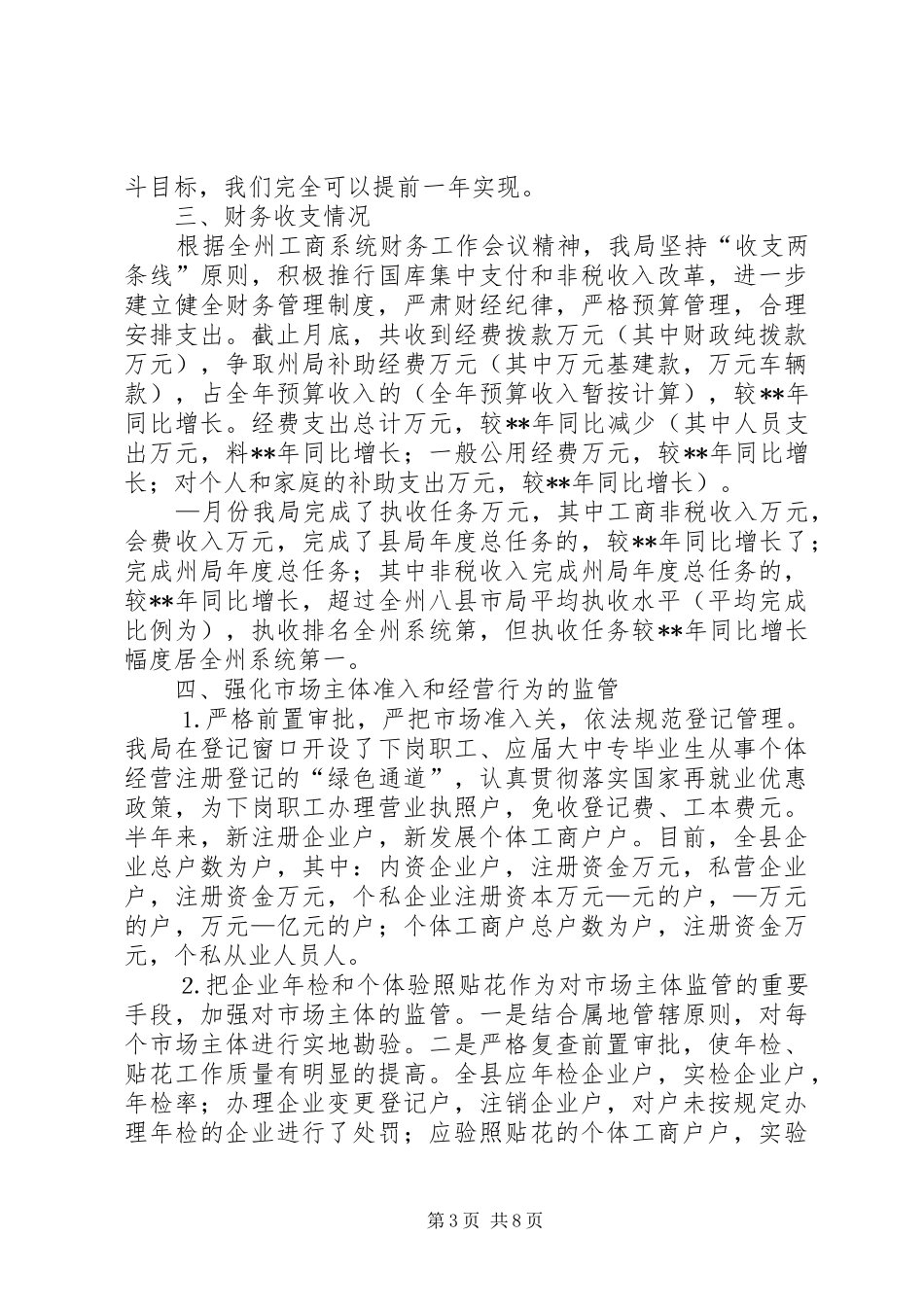 工商局市场监管工作半年总结_第3页