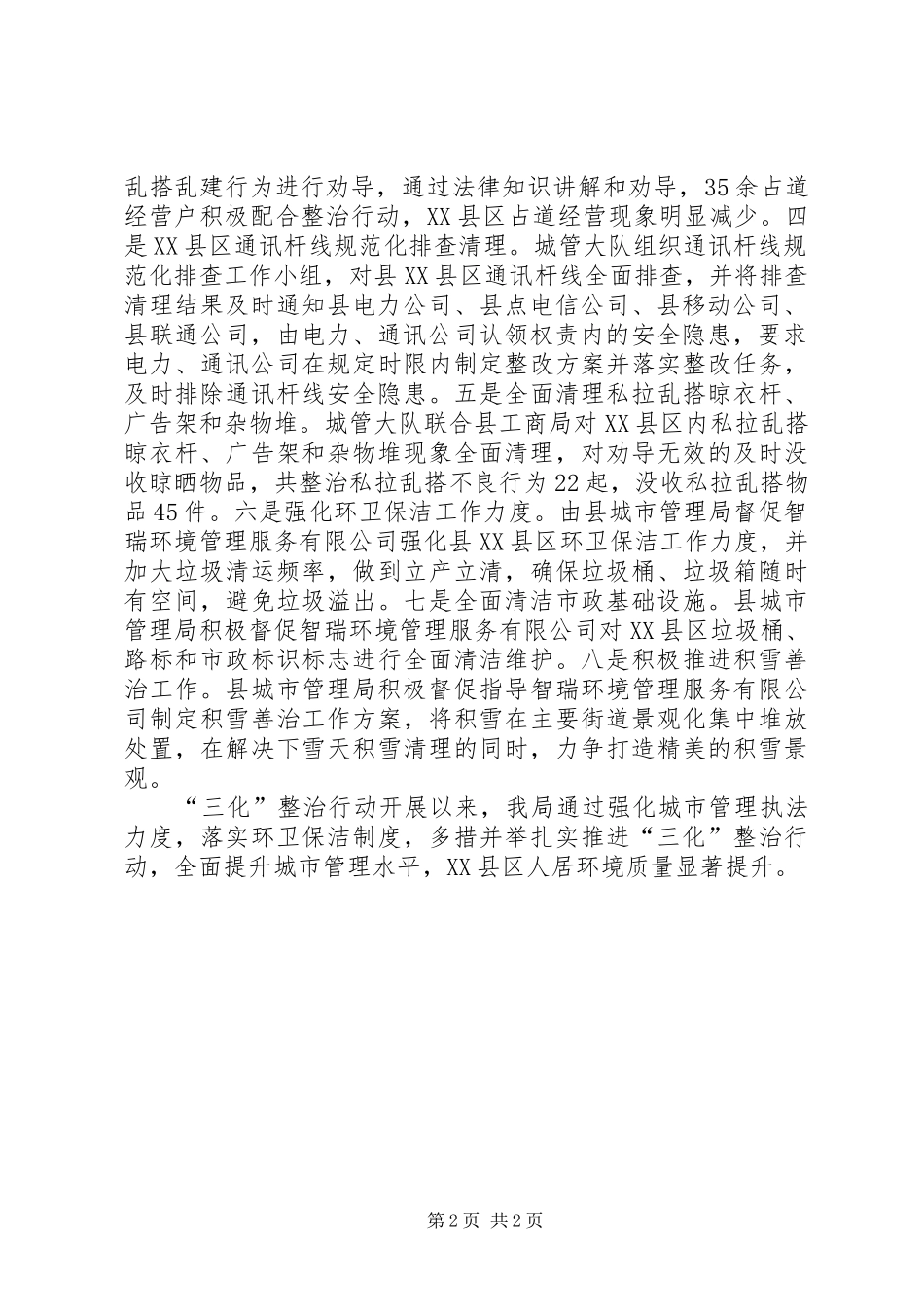 城管局“三化”整治行动总结_第2页