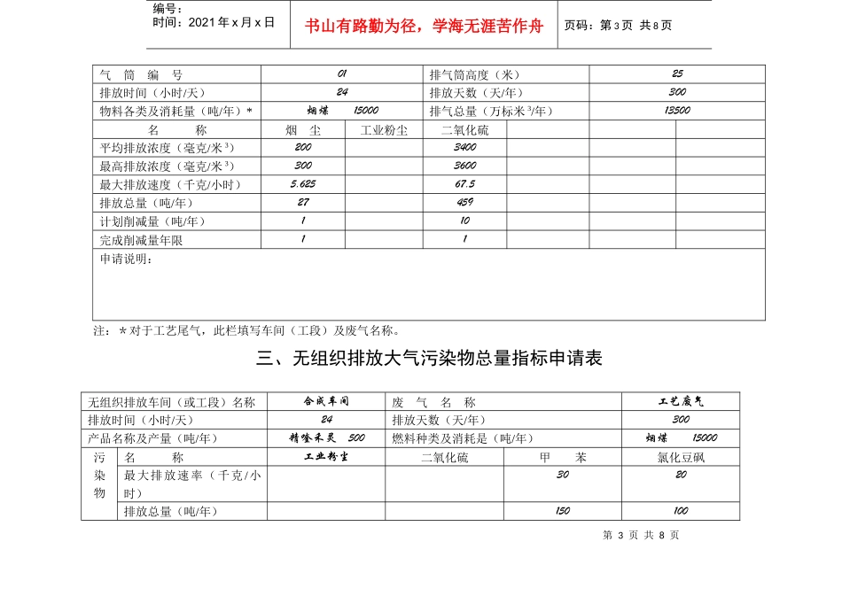 排污许可证申请表示范文本_第3页