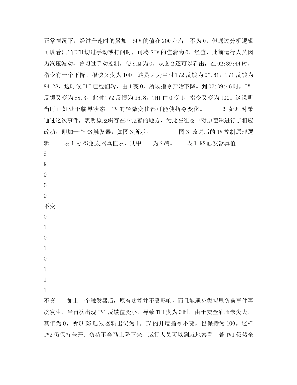 《安全技术》之主汽门突然关闭的原因分析及处理对策 _第2页