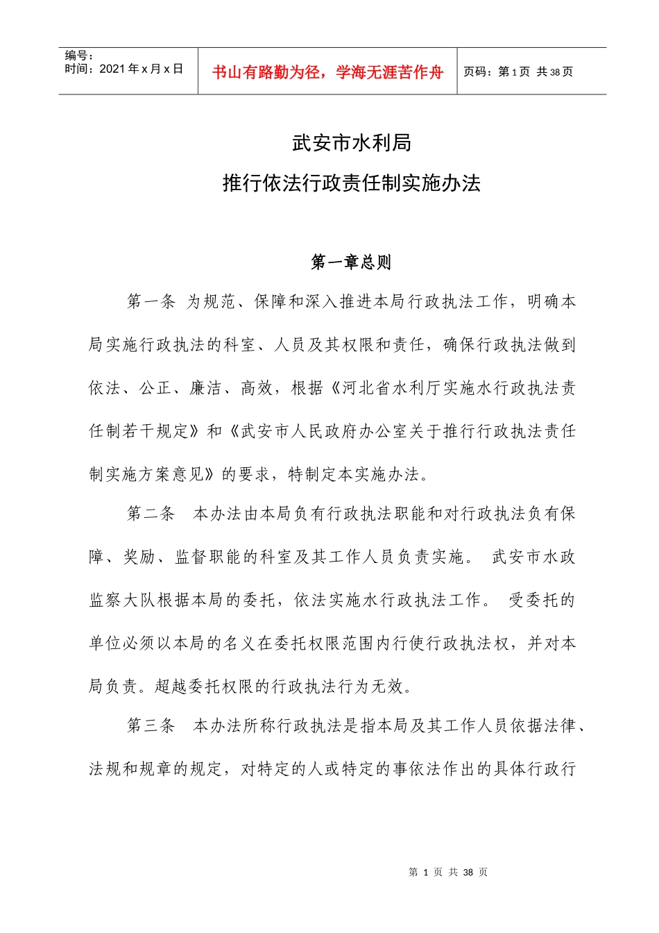 推行依法行政责任制实施办法(试行)_第1页