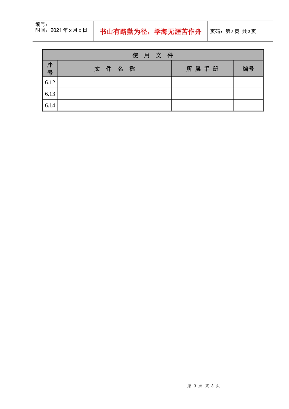某航空物流公司招聘专员职位说明书及关键绩效标准_第3页