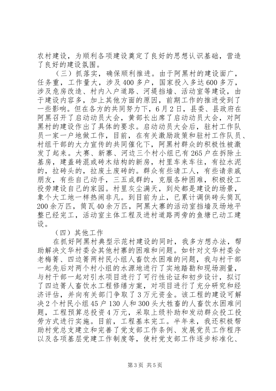 典型示范村建设阶段工作总结总结_第3页