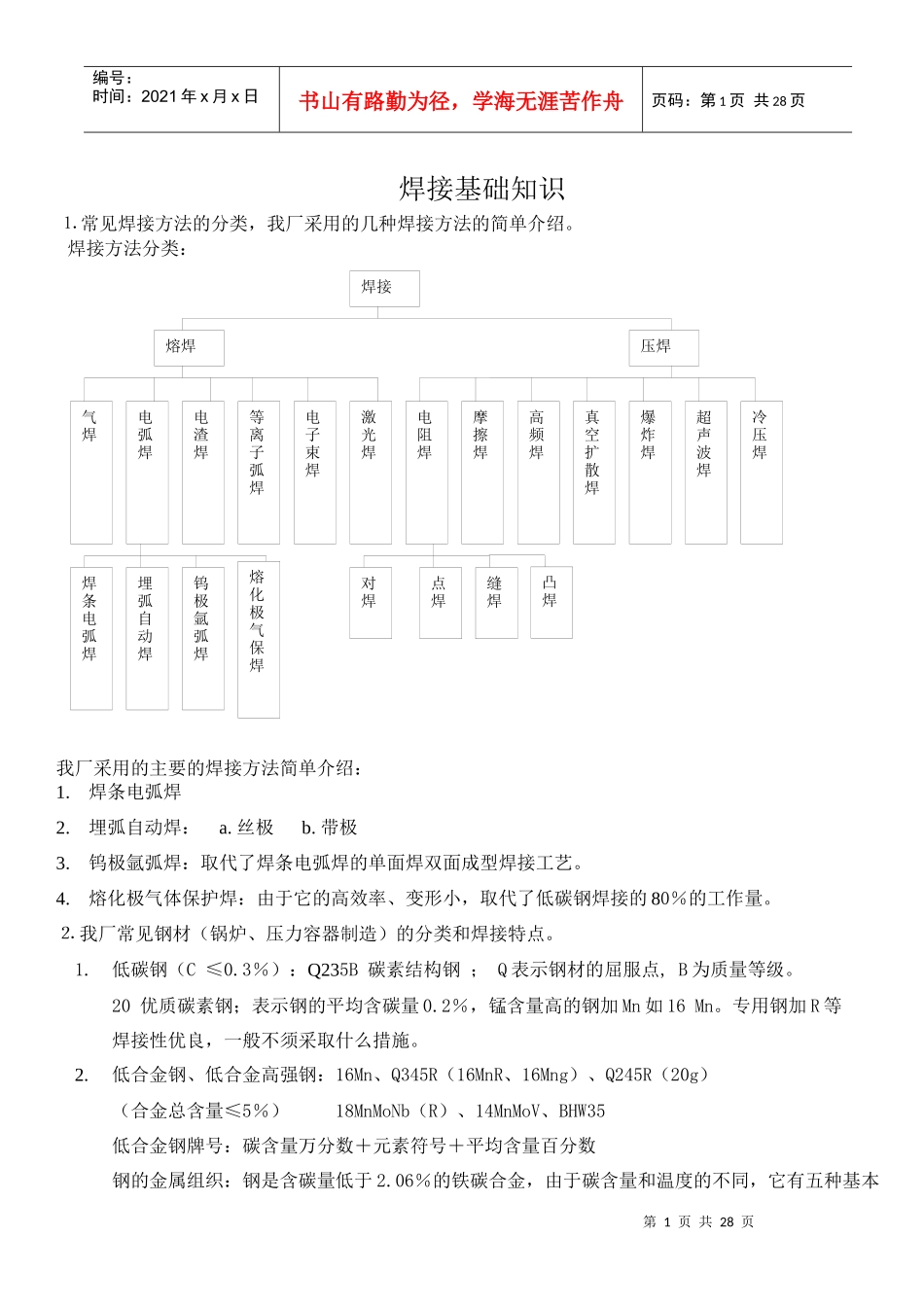 焊工培训讲稿_第1页