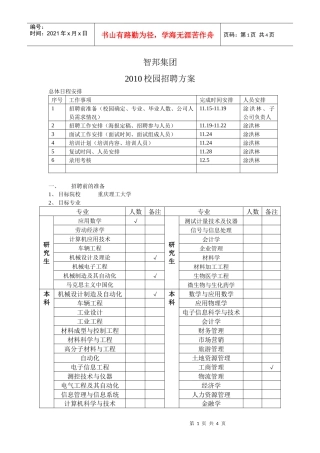智邦集团校园招聘方案