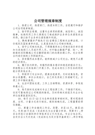 公司管理规章规章制度  (2)