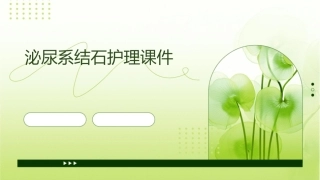 泌尿系结石护理课件