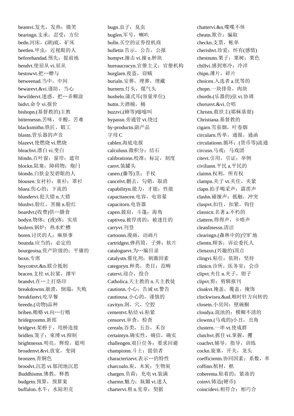 英语六级词汇、短语与写作_第2页