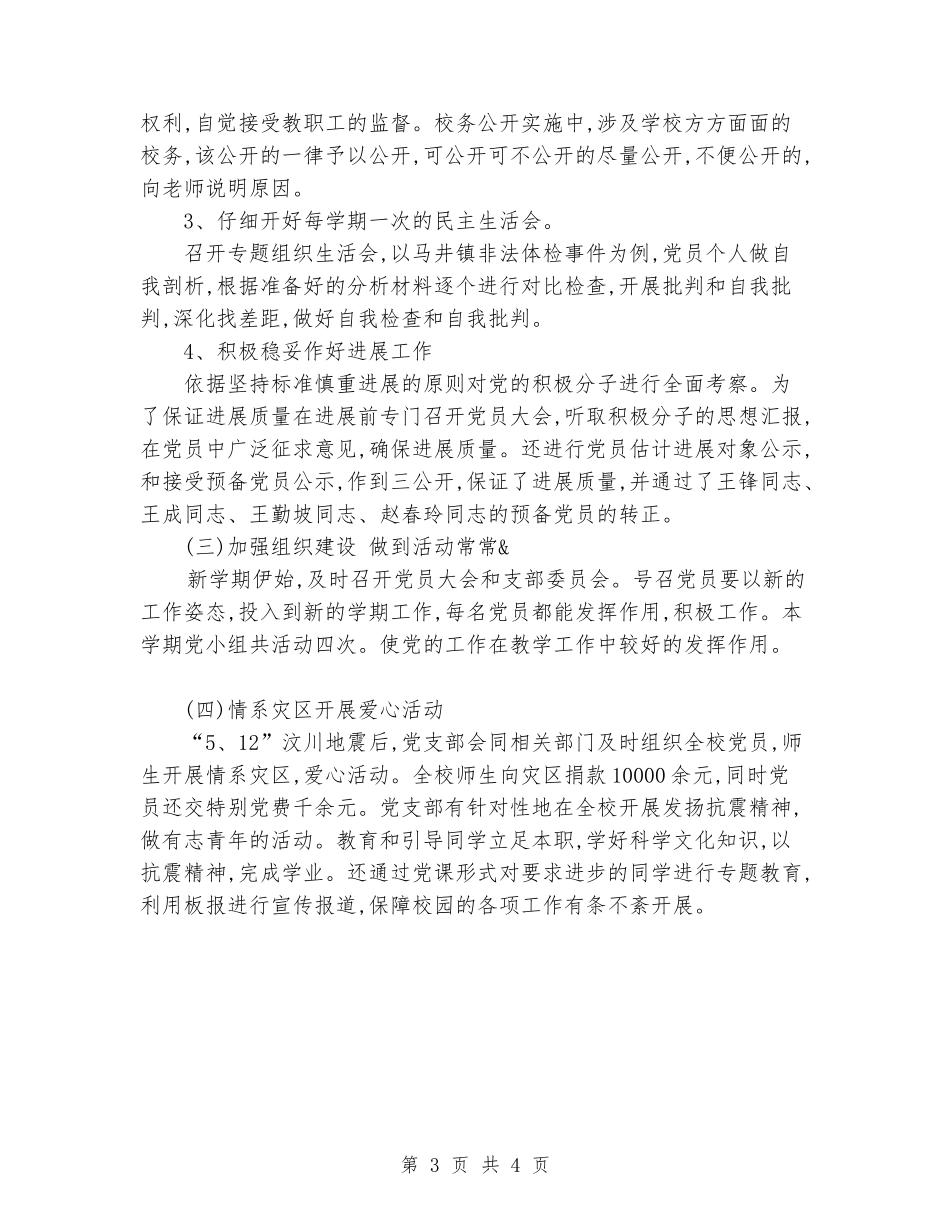2018年学校党支部的工作总结_第3页