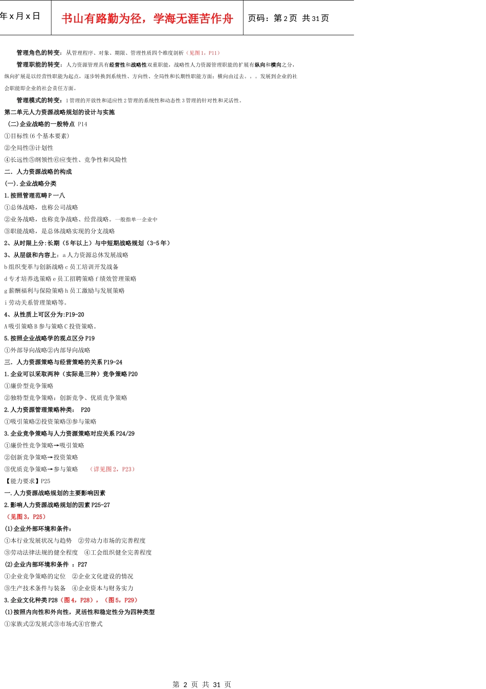 高级人力资源管理师冲刺串讲全书知识点汇总_第2页