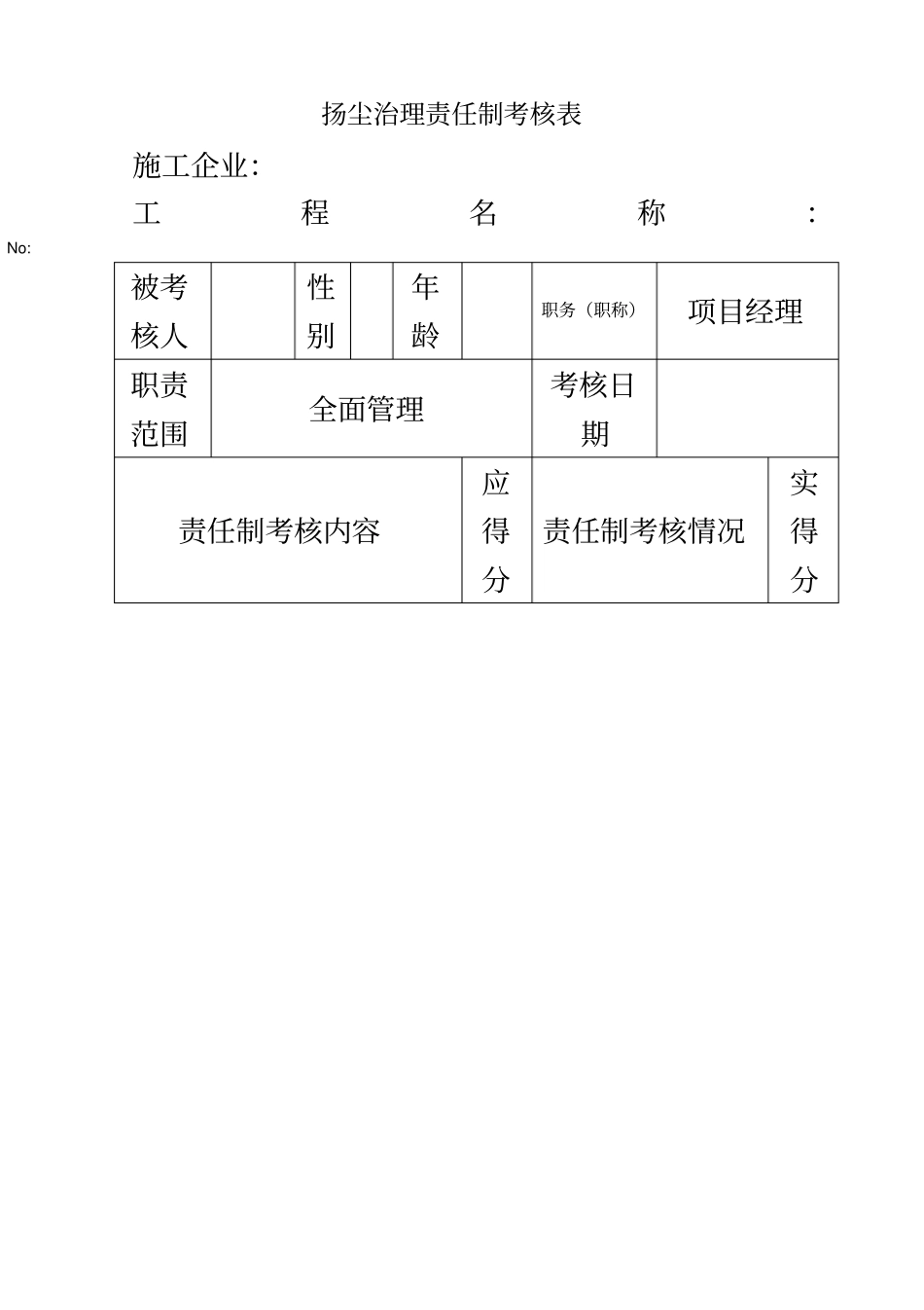 扬尘治理责任制考核表_第2页