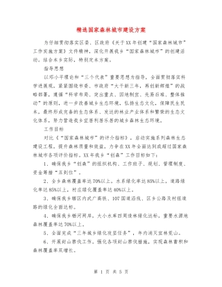 国家森林城市建设方案