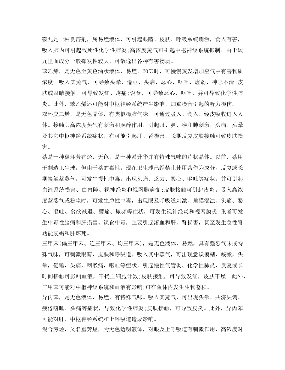 《安全管理职业卫生》之碳九究竟是什么-到底有哪些危害- _第2页