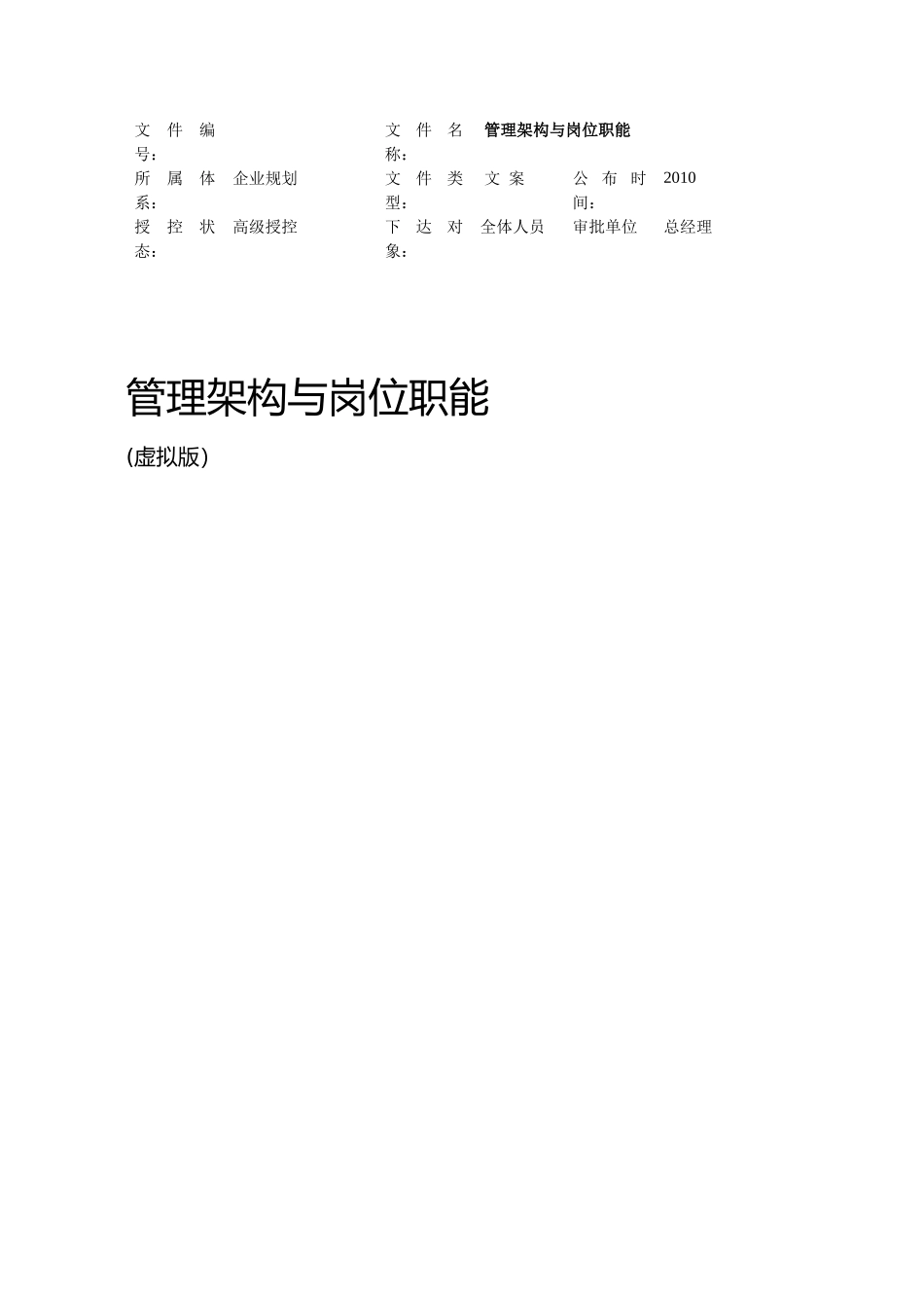 管理架构与岗位职能_第1页