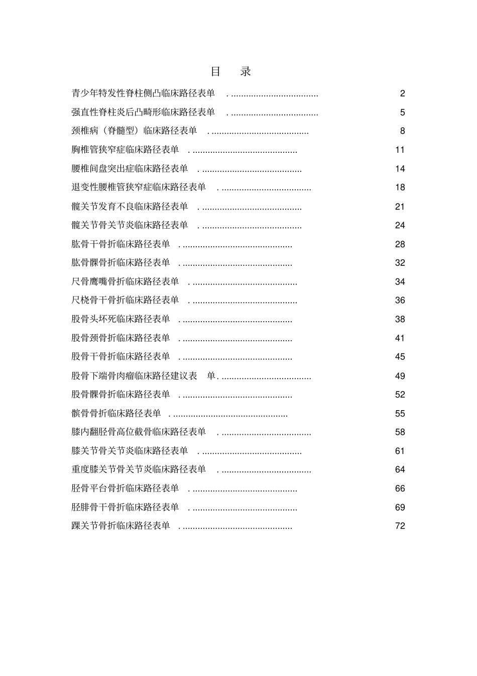 (完整版)骨科临床路径表单汇总_第1页