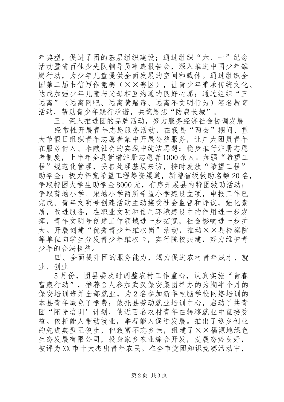 共青团县委上半年工作总结_第2页