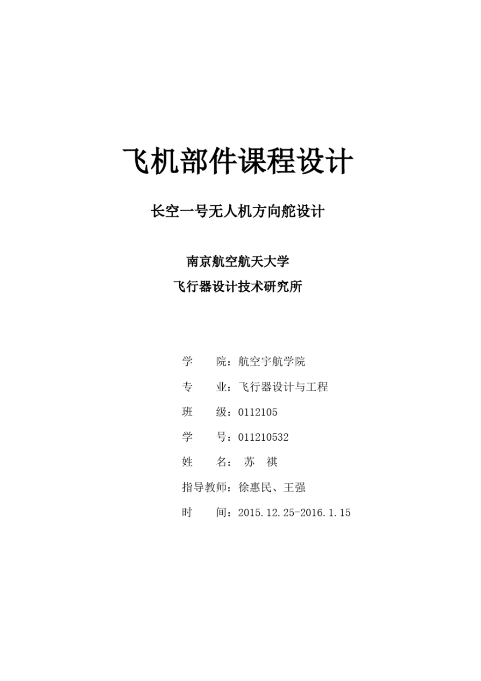 (完整word版)方向舵设计_第1页