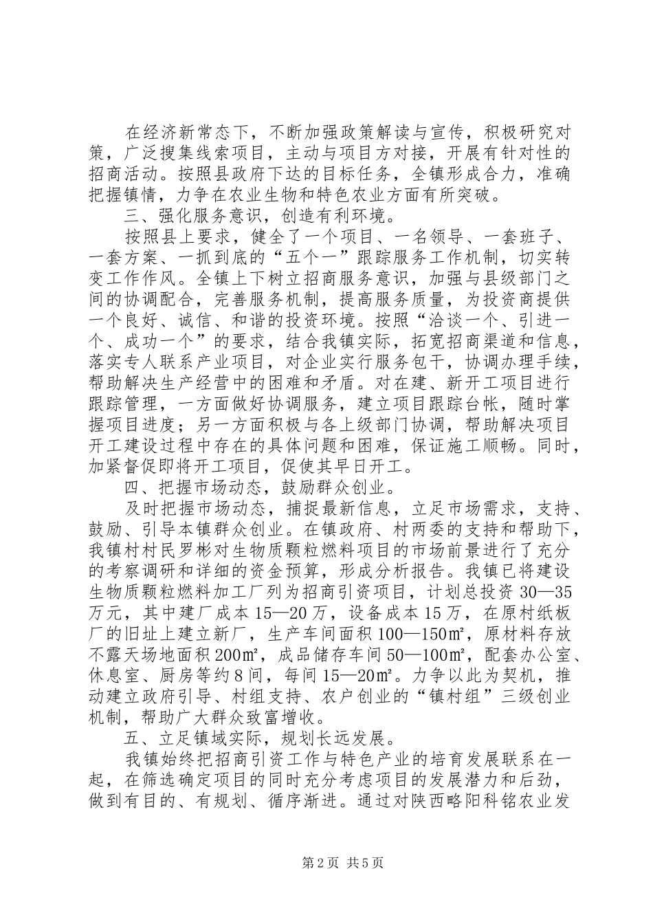 城投公司年度招商引资工作总结_第2页